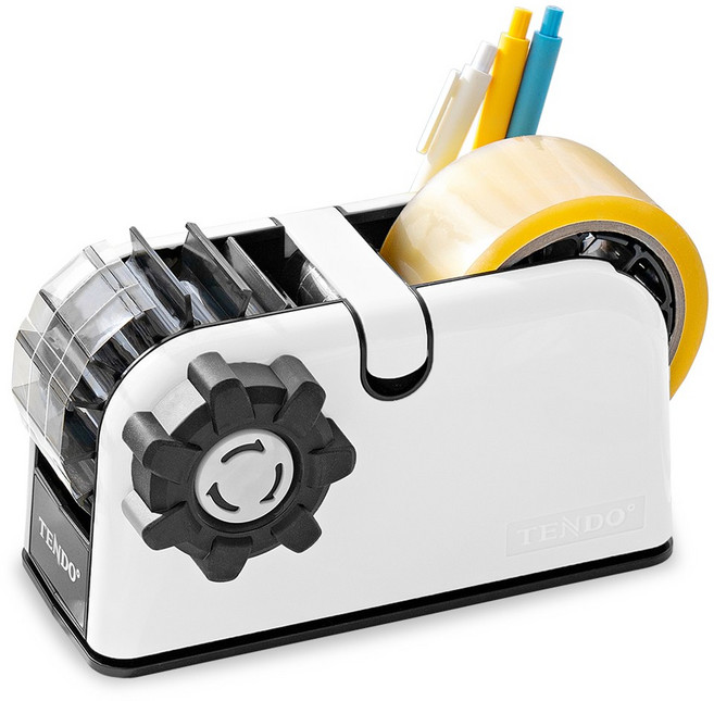 [TENDO 신제품]텐도 다분할 테이프 디스펜서 ZO-508_박스테이프를 원하는 넓이로! 신개념 커터기 무소음테이프 1개포함 박스테이프커터기, 다분할디스펜서_화이트(무소음테이프 1개포함)