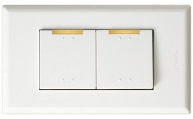 【大林電子】雙開關 生活系列 士林電機 開關附蓋板 L9-1200, 1個