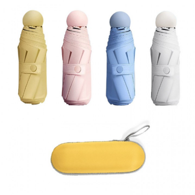 [금깨비상회]UV차단 마카롱 초경량 암막 5단 접이식 양산 케이스포함 UDF 50+ 자외선차단 우양산