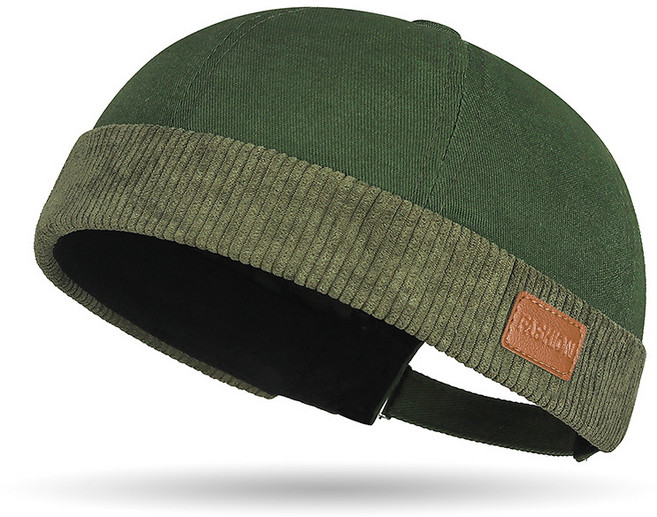 앤오비 와치캡 패치워크 숏비니 스트릿 데일리 챙없는 레옹 모자