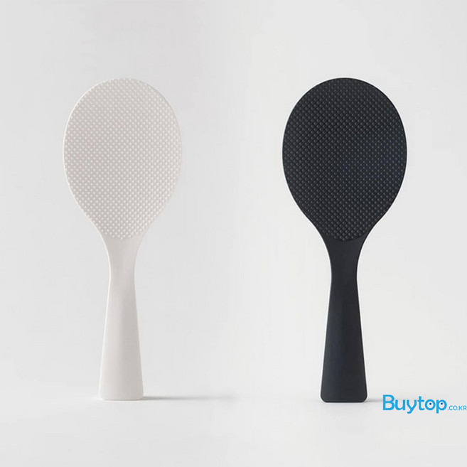 일본 마나 Marna 스탠딩 오뚝이 주걱 세우는 주걱, 1개, 블랙