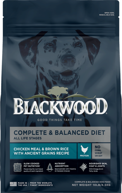 柏萊富 Blackwood 狗飼料 全齡犬 24lb, 1個, 特調成犬活力配方(雞肉+糙米) 24磅