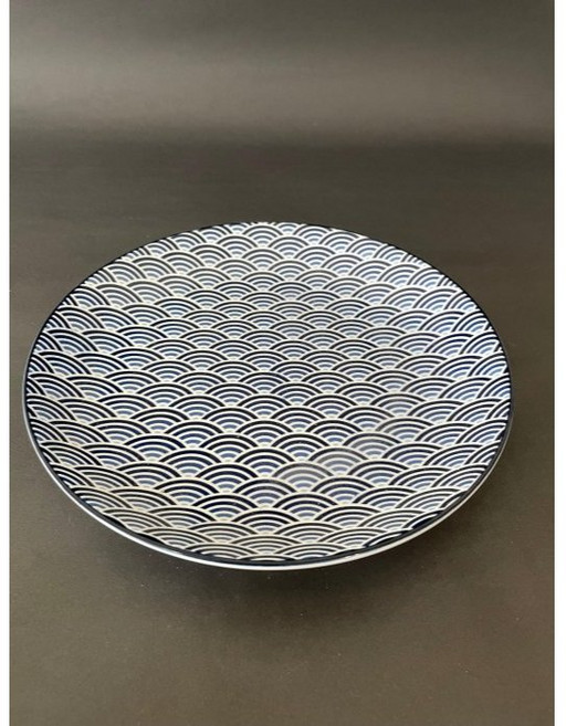 東昇瓷器餐具 大同強化瓷器海波浪7吋圓盤, 1個, P1291直徑22.2cm高2.7cm