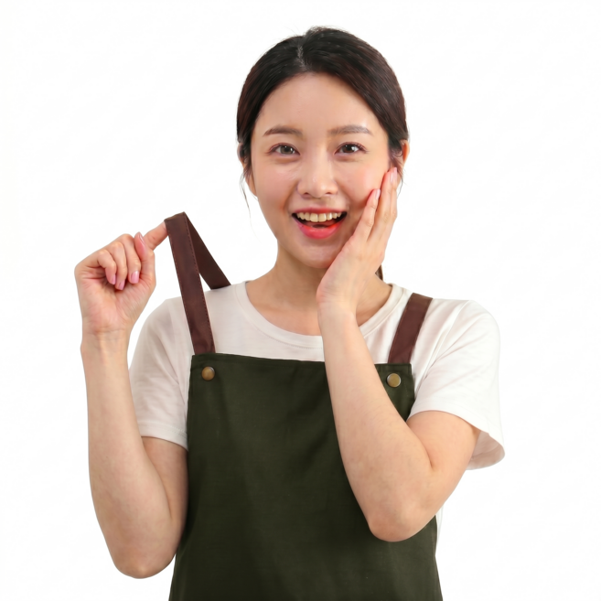 그램제로(Gram 0) 145g H형 가벼운 초경량 앞치마 포켓 생활 방수 카페 바리스타 식당 미술 돌봄 원예, 1개, 그린