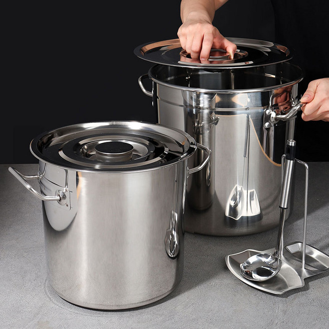 강화 곰솥 냄비 대용량 육수 스텐 들통 식깡 대형 사골 육수통 식강, 30cm, 1개, 20리터