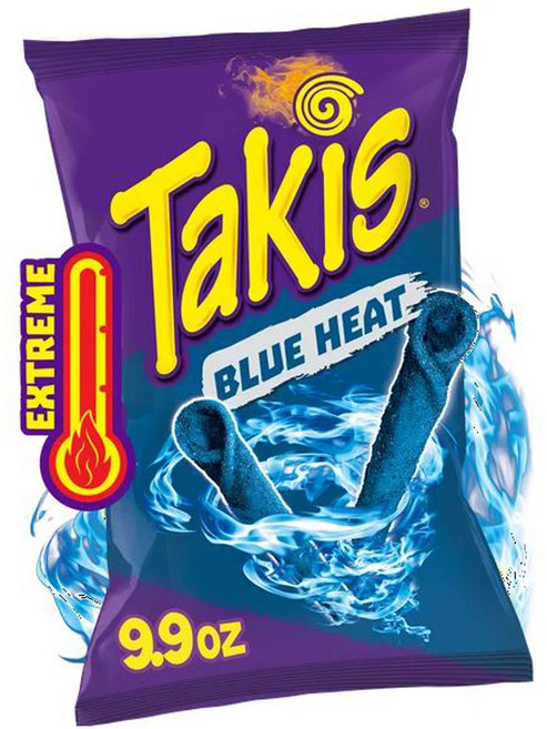 [미국 내수용]타키스 블루 히트 또띠아 칩스 280.7g Takis Rolled Blue Heat Tortilla Chips - 9.9oz, 1개