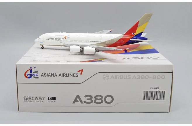 JC Wings 1:400 Asiana Airlines A380 HL7641 模型飛機, 1個