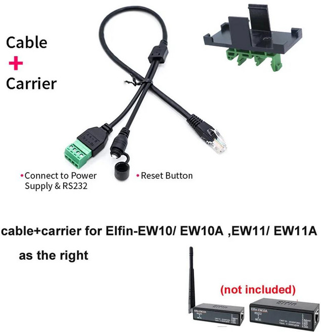 Elfin-EW10A EW11A RJ45 RS232 RS485 인터페이스 용 프로모션 전송 어댑터 변환 케이블 캐리어, 4. kit4, 1개