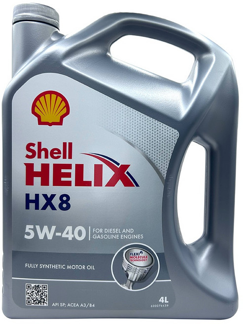 Shell Helix HX8 5W-40 全合成機油 適用汽油柴油引擎 提升引擎效能, 1個, 4L