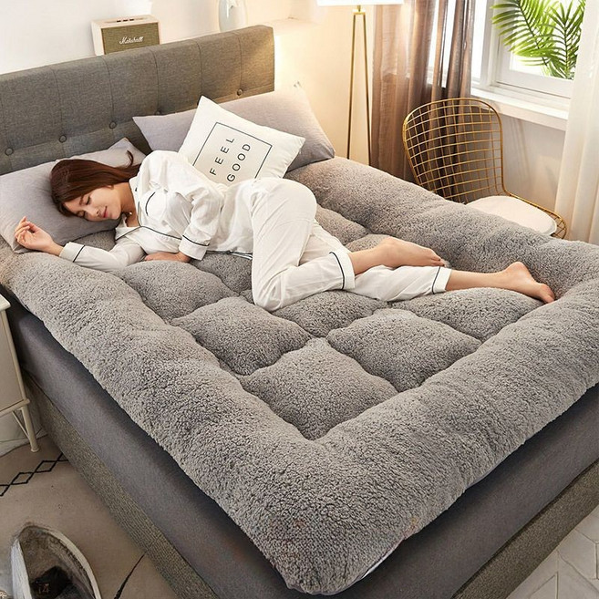 겨울 양털 따뜻한 마약 매트리스 꿀잠토퍼, 그레이