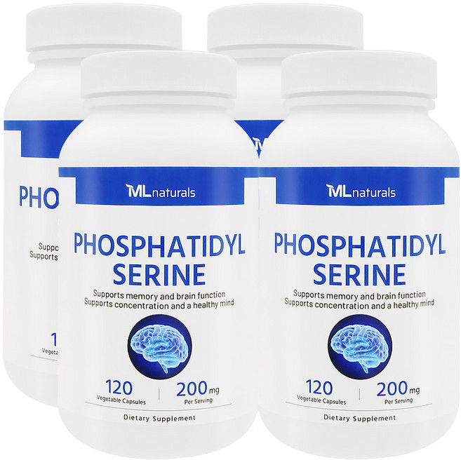 [미국빠른직구] 신제품 마이라이프 내추럴스 포스파티딜세린 200mg, 120정, 4개