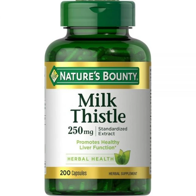 Nature's Bounty Milk Thistle 250mg네이처스바운티 밀크씨슬 250mg 200캡슐 2팩, 200정, 1개 - 쿠팡