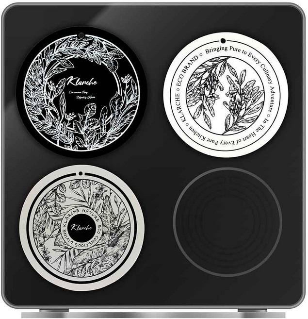 클라체 실리콘 인덕션 보호 매트 냄비 받침 커버, C타입(원형), 1개, 그레이