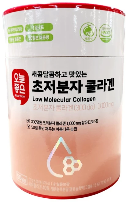 오늘좋은 초저분자 콜라겐 50p, 125g, 1개 - 쿠팡