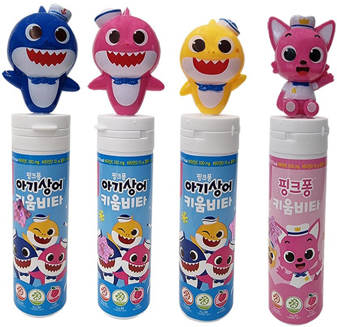 핑크퐁 아기상어 키움비타 랜덤 1세트, 12개, 15정