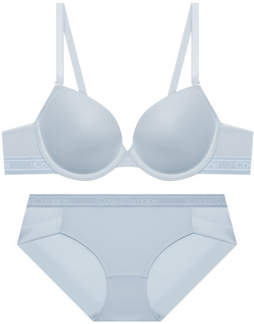 코데즈컴바인이너웨어 쿨 메쉬 에어로쿨 베이직 브라 햄팬티세트_스카이블루