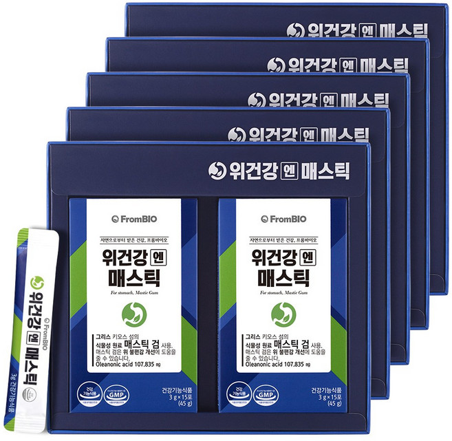 프롬바이오 위건강엔 매스틱 3g 15포 x 10박스 5개월분 메스틱검, 45g, 10개
