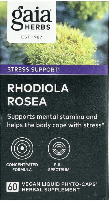 Gaia Herbs 홍경천 120mg 베지 액상 Phyto-Caps 60정, GaiaHerbs홍경천120mg베지액상PhytoCaps, 1개 - 쿠팡