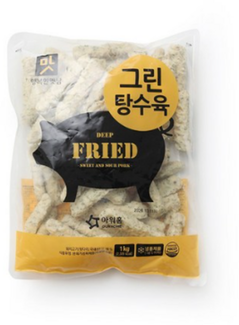아워홈 행복한맛남 허브맛 순살탕수육(그린탕수육), 1kg, 2개