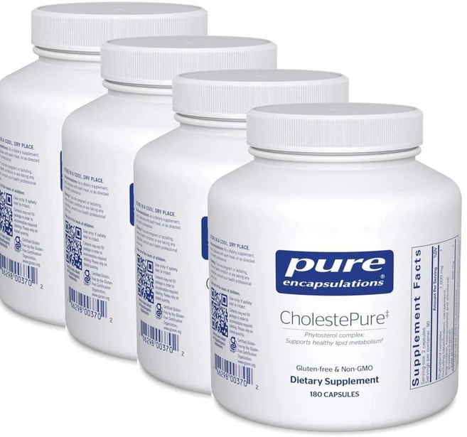퓨어인캡슐레이션 콜레스테퓨어 식물성스테롤 캡슐 Pure Encapsulations CholestePure, 4개, 180정 - 쿠팡