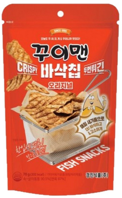 꾸이맨 바삭칩, 1개, 70g