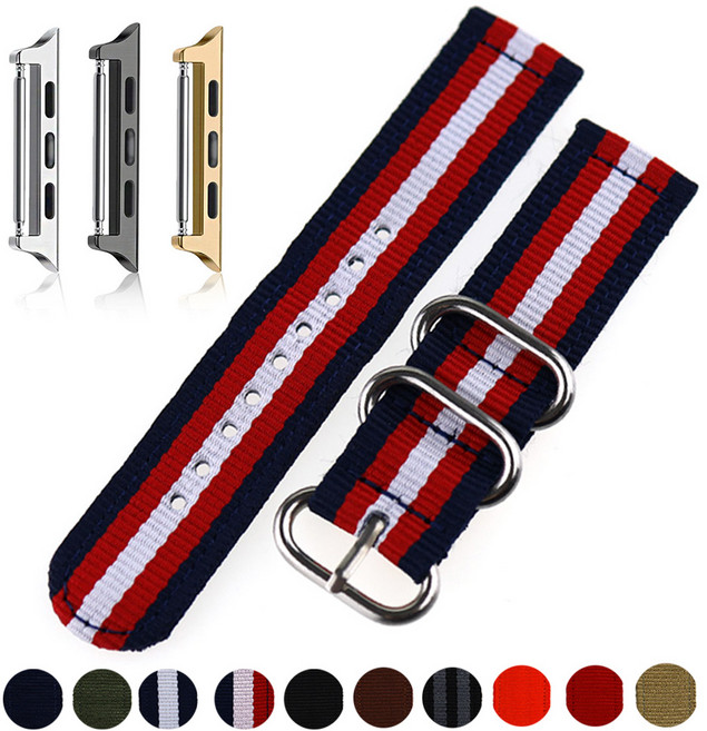 애플워치 SE 2세대 44mm 나토밴드 호환 나일론스트랩, 08 CUNA2209SV 오렌지, 1개