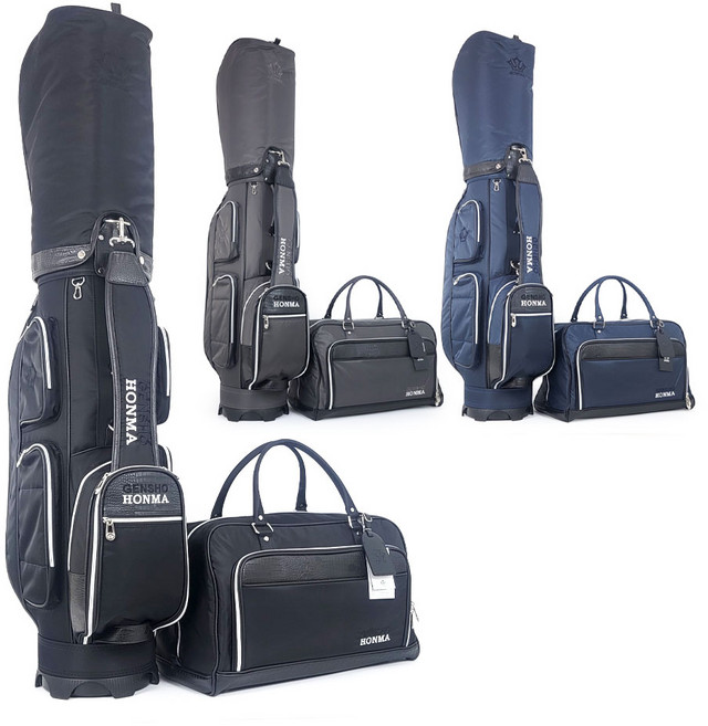 GENSHO 혼마 경량 캐디백 보스턴백 국내산 골프백 세트 가벼운 골프가방, 그레이 세트, 그레이 세트