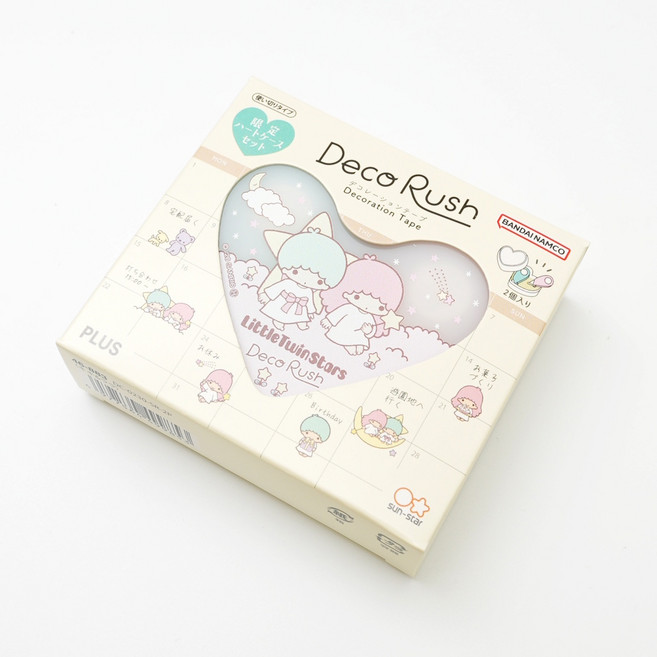 PLUS Deco Rush 三麗鷗限定愛心盒花邊帶, 雙子星, 1個