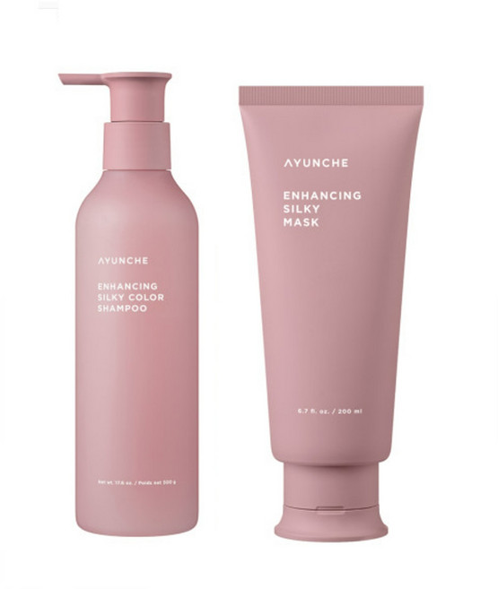 아윤채 인핸싱 실키 컬러 헤어 케어 2종 세트 샴푸 500g + 마스크 200ml, 1개