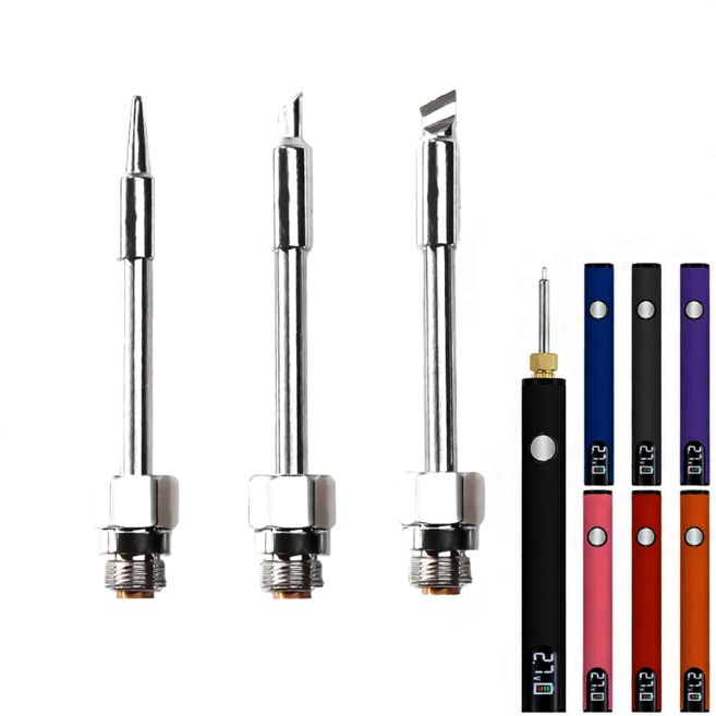 JM무역상사 무선인두기팁 3종 usb 충전식 휴대용인두기 가정용납땜기 교체용 인두팁, 1세트