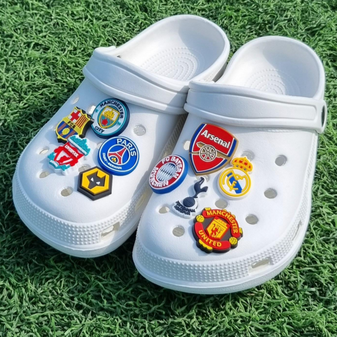 젤리라인 해외 축구팀 신발꾸미기 파츠 세트, 1세트, 혼합컬러