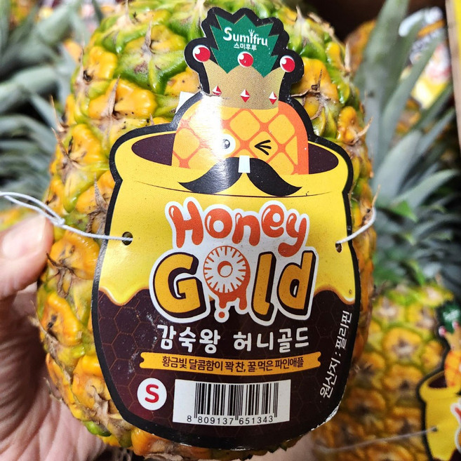 고당도 황금파인애플(스위티오 골드 감숙 허니골드 디럭스 황금 랜덤 배송), 1개, 고당도 황금파인애플 7수 7입 / 12kg내외