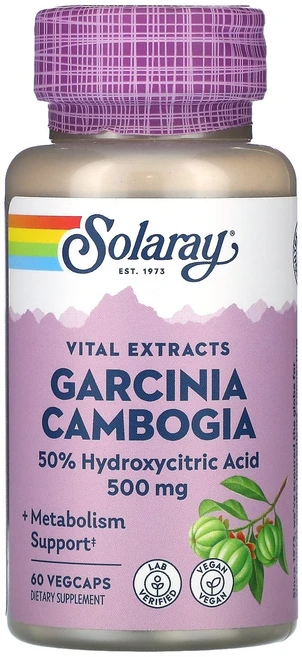 Solaray 솔라레이 가르시니아 캄보지아 500mg 60 베지캡 건강관리 영양제, 1개, 60정 - 쿠팡
