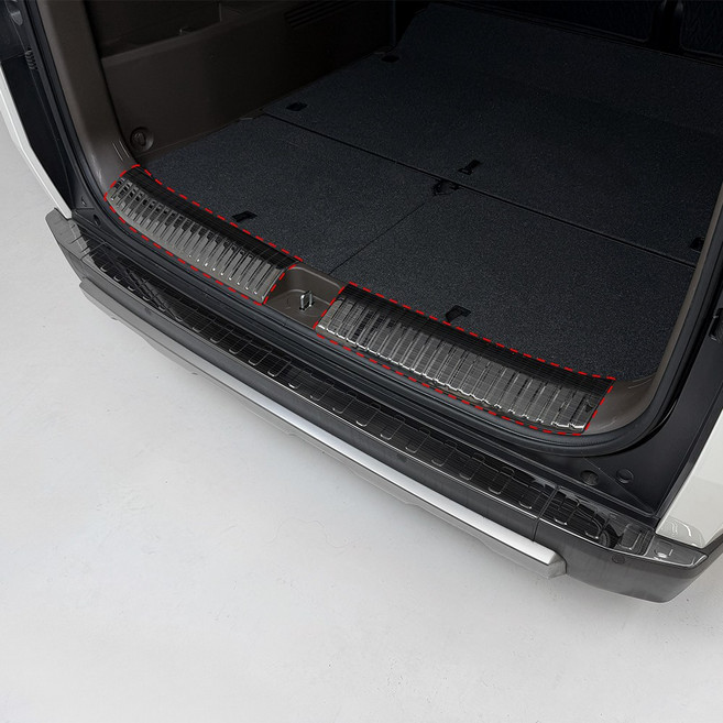 유투카 호환 PV5 엔트리가드 실버 몰딩 기스방지 용품, [패신저-블랙] 트렁크 가드 2PCS, 기타