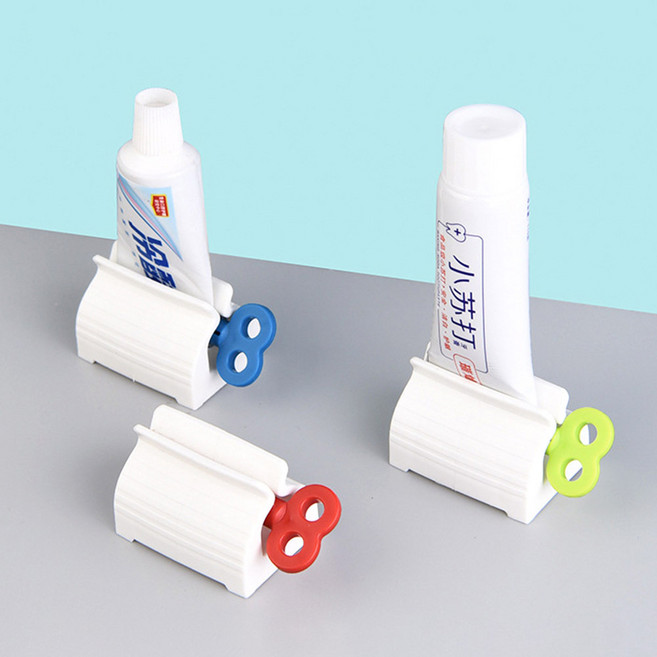 스탠드형 치약짜개 핸드크림 튜브 디스펜서 욕실 편의용품, 레드, 1개