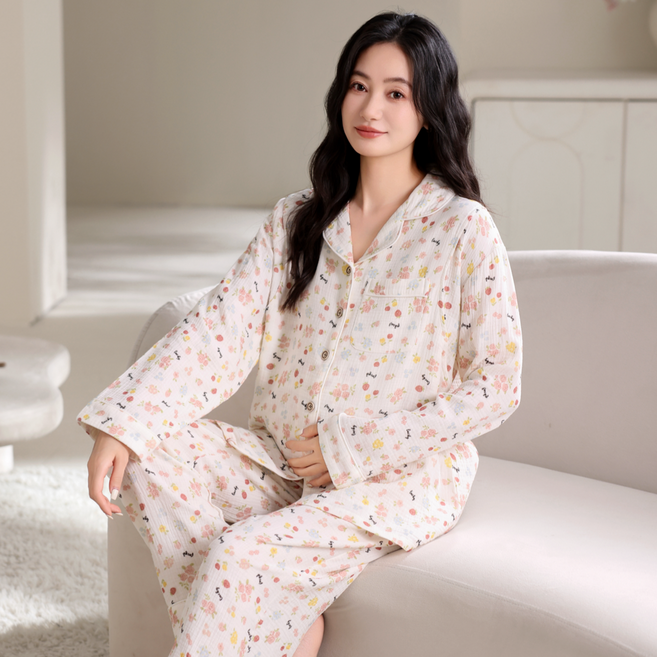 NUNUHANA 임산부 수유잠옷 홈웨어 상하의 세트