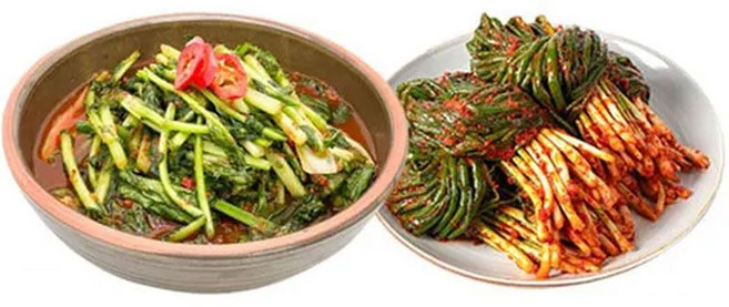 도미솔 맛있는 열무김치 2kg+파김치 1kg 세트, 1세트