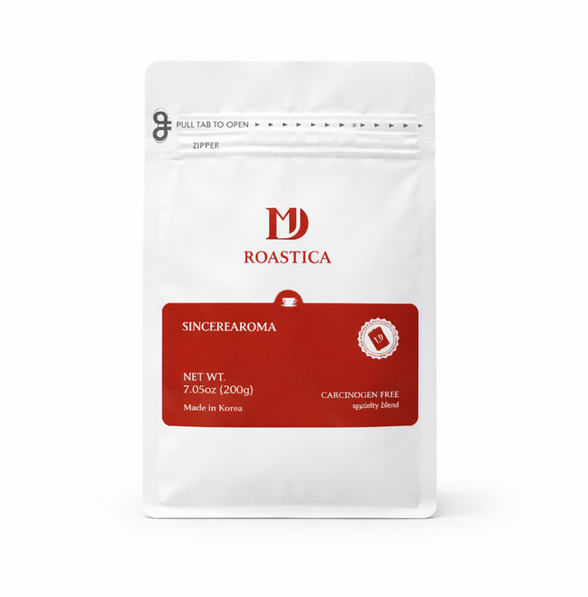 진애로마 블렌드 원두 분쇄 커피 고소 바디감 진한, 1개, 200g, 모카포트