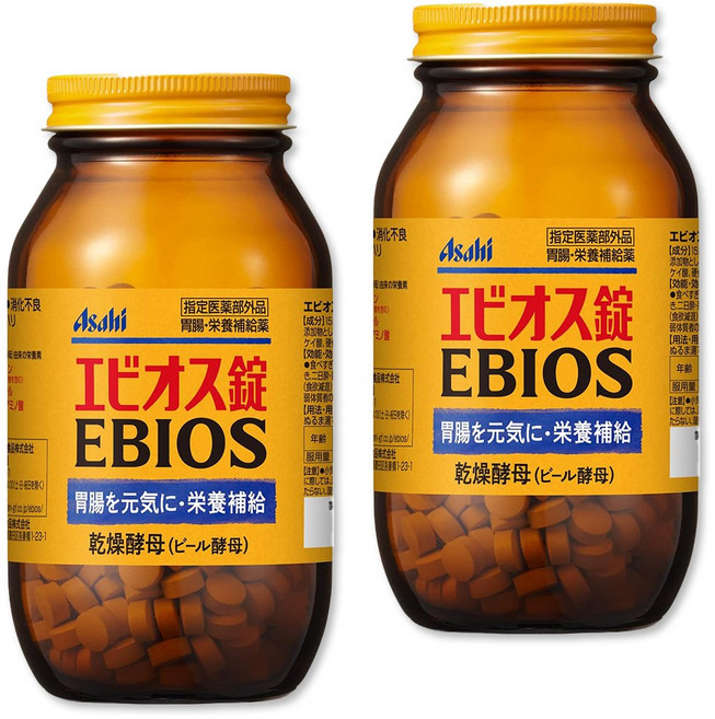 아사히 에비오스 일본 효소 맥주 저온 효모 600정 1200정 2000정, 2개