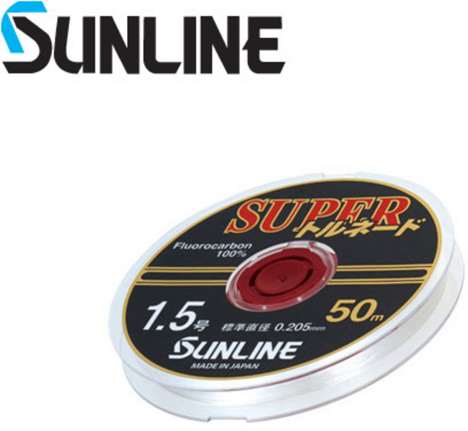 선라인 슈퍼토네이도 50m 카본목줄 쇼크리더 낚시줄, 1.5호-054411