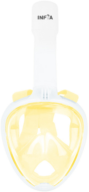 인피아 풀페이스 스노쿨링마스크 스노쿨링 세트, 옐로우