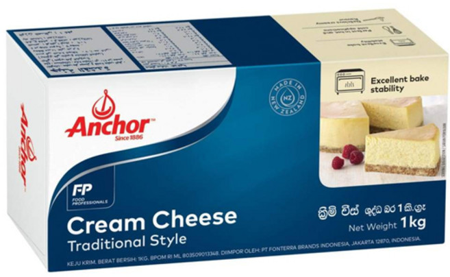 앵커 크림치즈 1kg x2개+아이스박스포장, 2개