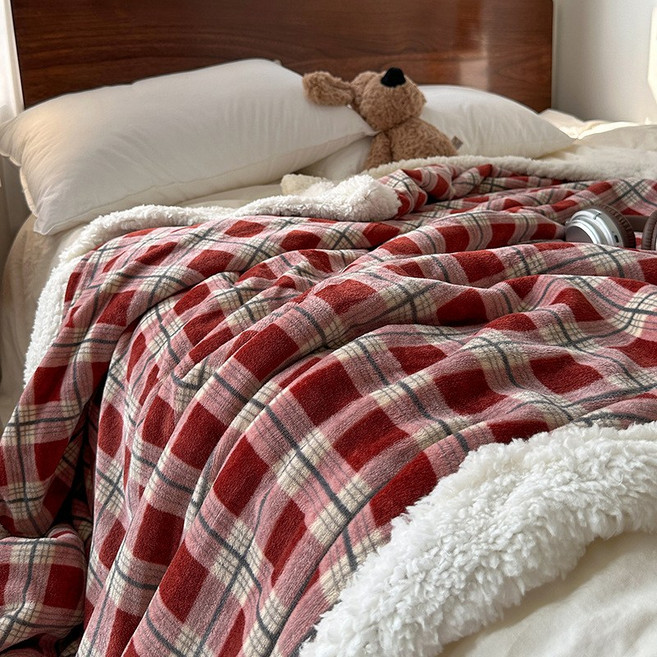 빈티지 밀크 플리스 & 셰어플리스 담요