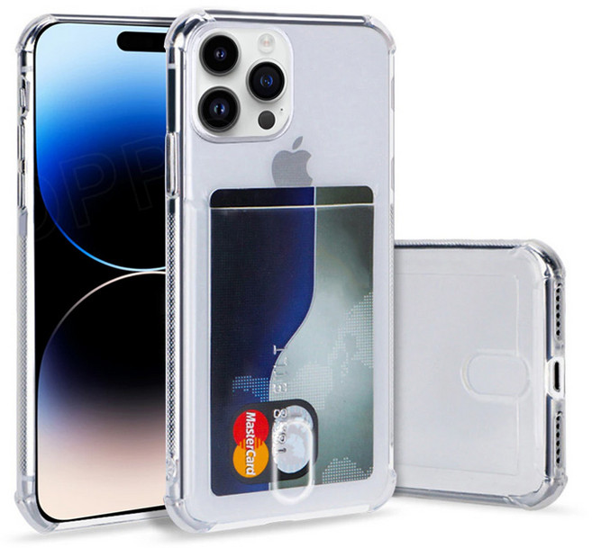 LG 아이폰 갤럭시 투명 카드 수납 범퍼 생폰느낌 방탄 스키니 젤리 휴대폰 핸드폰 케이스