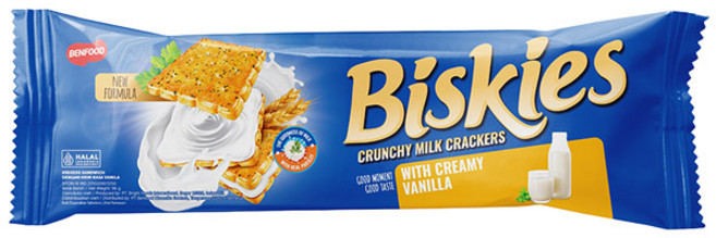 비스키스 크런키 밀크 바닐라 크림 크래커, 2개, 96g