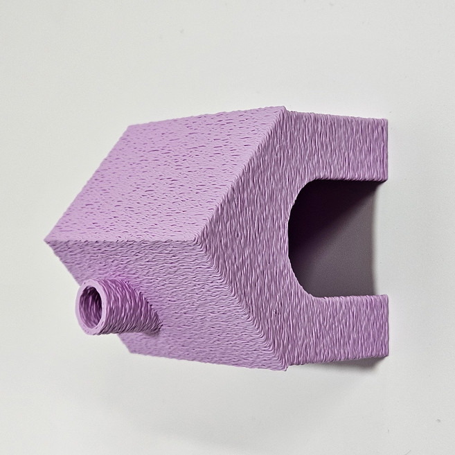 반짝CR 3D 굴뚝하우스 M사이즈 아성체~준성체용 크레스티드 게코 도마뱀 은신처 소동물 파충류 용품 사육장 꾸미기, 퍼플M, 1개