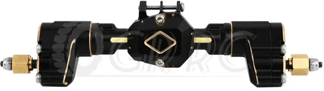 모든 황동 프론트 리어 액슬 하우징 및 메탈 기어 RedCat 1/18 Ascent18 트럭 업그레이드 부품 액세서리, 04 Completed Rear Axle