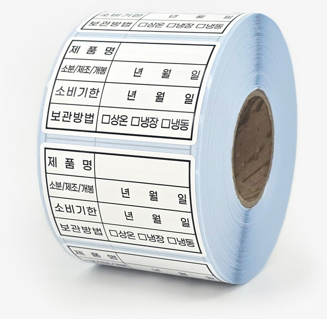 소비기한 유포지 60x40 1000장 방수 롤 스티커, 1개, 1000개입