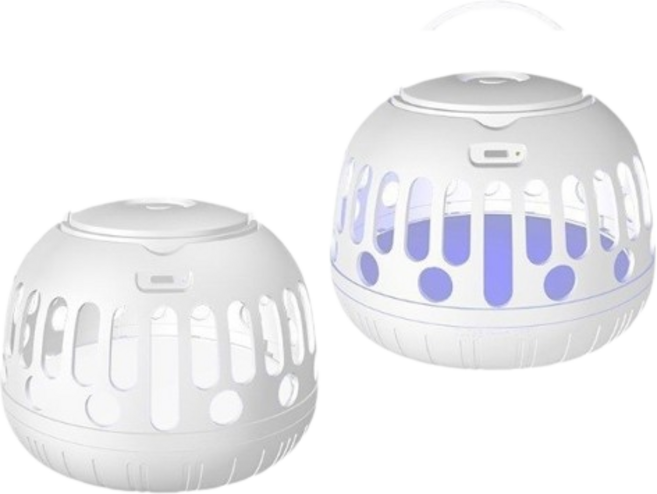 WEET 升級版移動式室內外可用物理誘捕跳蚤燈 USB充電 寵物除蚤燈 捕蚊燈 10.2x13公分, 970-01, 移動除蚤燈-白色-贈2粘片