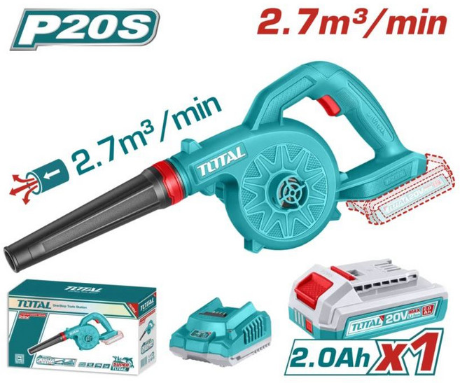 TOTAL 20V 鋰電鼓風機 UTABLI20781, 1個